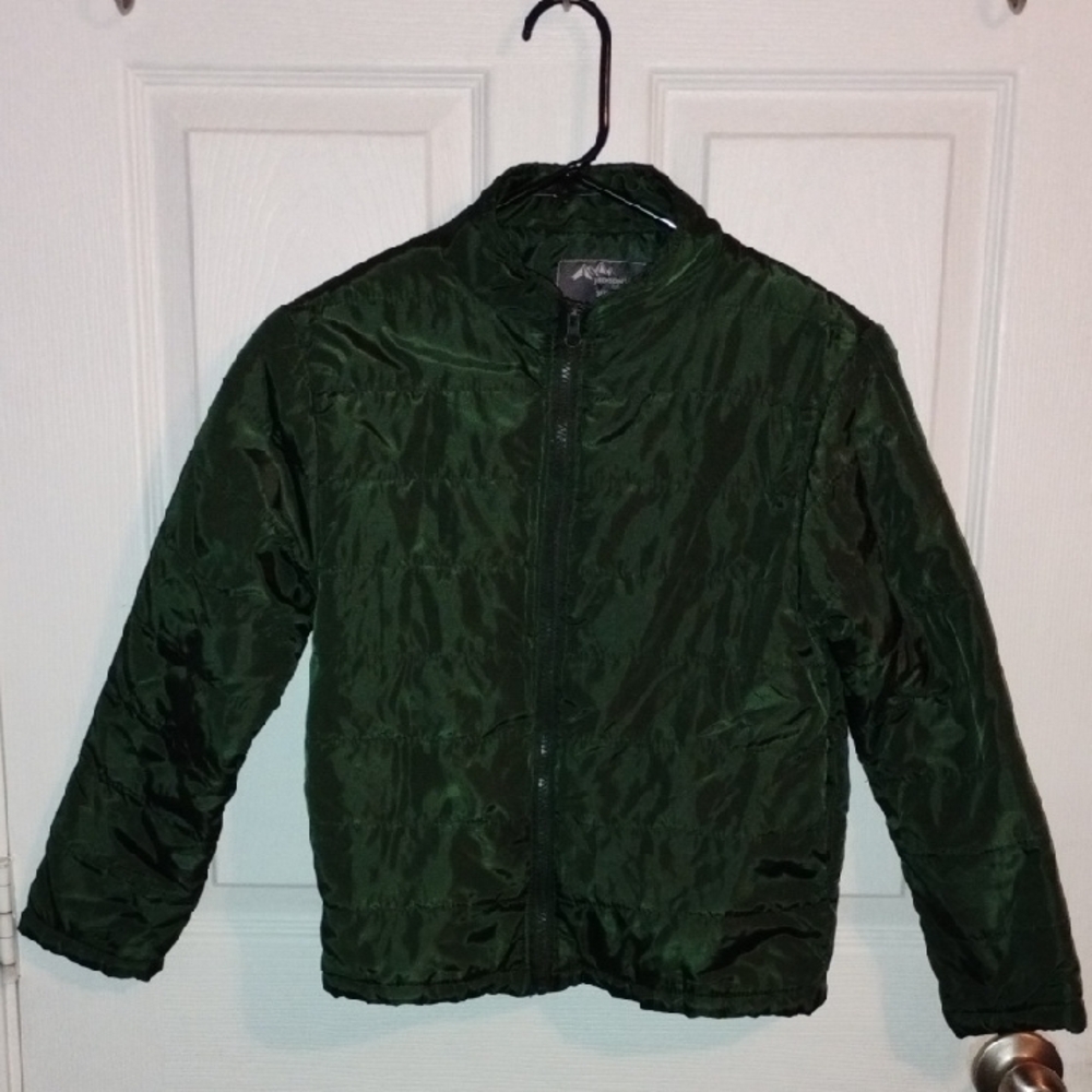 Dark Green Kids' Puffer Jacket